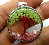 7 Chakra Reiki Tree Pendant Natural Stone DIY Jewelry