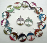 7 Chakra Reiki Tree Pendant Natural Stone DIY Jewelry