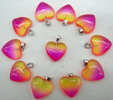 Turquoise Quartz Titanium Crystal Heart Pendant DIY Jewelry Making Accessories