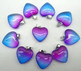 Turquoise Quartz Titanium Crystal Heart Pendant DIY Jewelry Making Accessories
