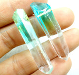 10PCS Turquoise Quartz Crystal Titanium Crystal Pendant for DIY Jewelry