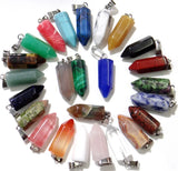 Natural Stone Turquoise Quartz Crystal Lapis Pendant for DIY Jewelry Making