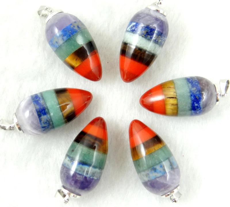 Layered 7 Chakra Pendant for DIY Necklace Making