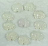 Natural Stone Elephant Pendant for DIY Jewelry Making Necklace 3PCS