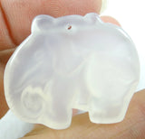 Natural Stone Elephant Pendant for DIY Jewelry Making Necklace 3PCS