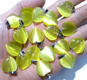 Natural Stone Heart Pendants for Jewelry Making
