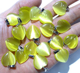 Natural Stone Heart Pendants for Jewelry Making