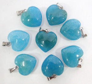 Natural Stone Heart Pendants for DIY Jewelry Making