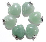 24PCS Natural Stone Heart Pendants for DIY Jewelry Making