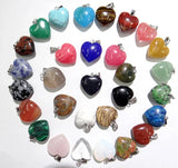Natural Stone Heart Pendants for DIY Jewelry Making