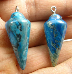 10PCS Natural Stone Turquoises Pendant Jewelry Making Necklace