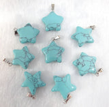 Natural Stone Turquoises Quartz Pendant for DIY Jewelry Making