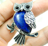 Turquoise Quartz Crystal Tiger Eye Lapis Opal Owl Pendant for DIY Jewelry Making