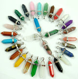 10pcs Turquoise Quartz Crystal Tiger Eye Lapis Pendants for DIY Jewelry Making