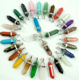 10pcs Turquoise Quartz Crystal Tiger Eye Lapis Pendants for DIY Jewelry Making