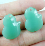 Natural Stone Turquoise Quartz Tiger Eye Opal Fox Pendant for DIY Jewelry