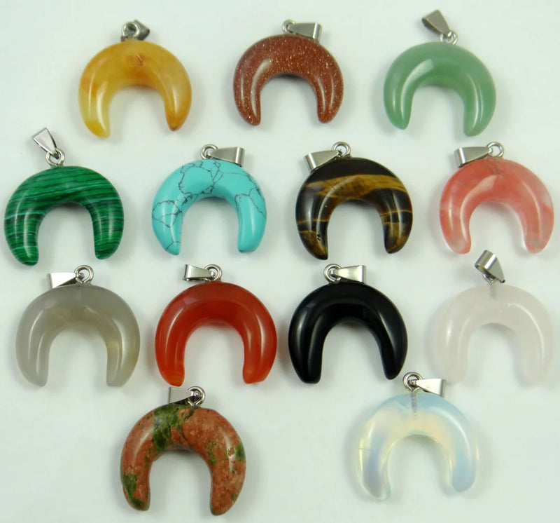 Natural Stone Turquoise Aventurine Quartz Crystal Pendant for DIY Jewelry Making