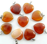 Turquoise Aventurine Tiger Eye Heart Pendants for Jewelry Making