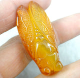 3Pcs Turquoise Tiger Eye Quartz Cicada Pendant DIY Jewelry Making Necklace