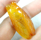 3Pcs Turquoise Tiger Eye Quartz Cicada Pendant DIY Jewelry Making Necklace