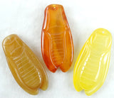 3Pcs Turquoise Tiger Eye Quartz Cicada Pendant DIY Jewelry Making Necklace