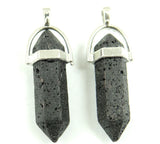 Volcanic Rock Turquoise Quartz Crystal Pendant for DIY Jewelry
