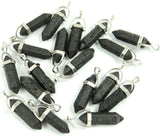 Volcanic Rock Turquoise Quartz Crystal Pendant for DIY Jewelry