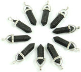 Volcanic Rock Turquoise Quartz Crystal Pendant for DIY Jewelry