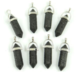 Volcanic Rock Turquoise Quartz Crystal Pendant for DIY Jewelry