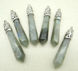 8pc Natural Stone Amethyst Quartz Crystal Lapis Tiger Eye Chakra Pendant