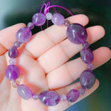 Amethyst Irregular Geometric Beads Bracelet for Men and Women