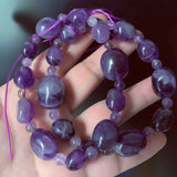 Amethyst Irregular Geometric Beads Bracelet for Men and Women