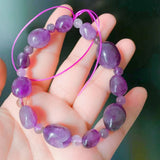 Amethyst Irregular Geometric Beads Bracelet for Men and Women