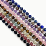 Amethyst Pink Crystal Faceted Spacer Beads 8,10mm DIY Jewelry Making