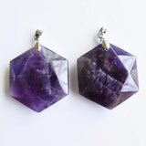 Amethyst Necklace Pendant for Jewelry Making DIY 4pcs/lot