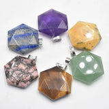 Amethyst Necklace Pendant for Jewelry Making DIY 6pcs/lot