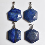 Amethyst Labradorite Stone Necklace Pendant for Jewelry Making DIY