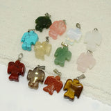 Natural Stone Animal Pendant Double-Sided Carving DIY Bracelet Necklace