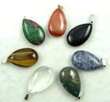 Quartz Crystal Turquoises Opal Water Drop Pendants