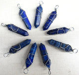 Natural Stone Charm Pendants for DIY Jewelry Making - 24pcs