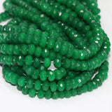 Malaysia Green Jades Chalcedony 5*8mm Abacus Faceted Rondelle Loose Beads