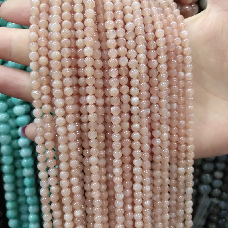 Sun Stone 4/6/8/10/12mm Round Ball Loose Beads for Jewelry Making