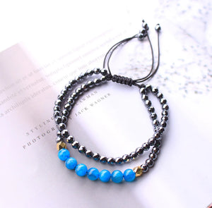 Apatite Gallstone Beads Bracelet Natural Stone Healing Crystal Adjustable