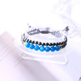 Apatite Gallstone Beads Bracelet Natural Stone Healing Crystal Adjustable
