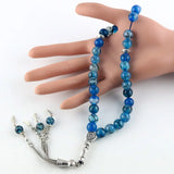 Natural Stone Agate Beads 33 Prayer Beads Muslim Tasbih Allah Crystal Bracelet
