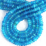 Chalcedony Jade Faceted Rondelle Abacus Beads 15inch