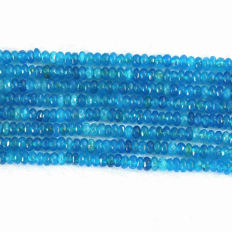 Chalcedony Jade Faceted Rondelle Abacus Beads 15inch