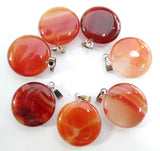 Gemstone Round Pendant for DIY Jewelry Making Necklaces
