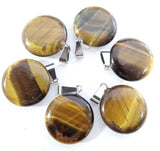 Gemstone Round Pendant for DIY Jewelry Making Necklaces