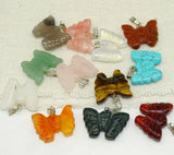 Natural Stone Butterfly Pendant DIY Bracelet Necklace Ornament